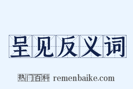 呈见反义词是什么意思的图片